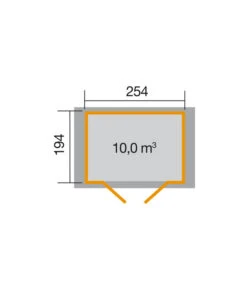 Weka Gartenhaus 316 Gr.3, Ca. B290/H221/T217 Cm -Gartenbedarf Kollektion 1803253 BildD 001 BBH19mmClassicDTGr3nat