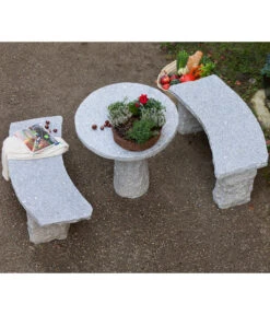 Dehner Granit-Gartenbank, Gebogen, 2-Sitzer 7 Dehner Granit-Gartenbank, Gebogen, 2-Sitzer -Gartenbedarf Kollektion 2741668 2741676 WE MO 002 GranitTischRundGartenbank