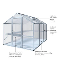 KGT Gewächshaus Rose III, Ca. B233/H215/T322 Cm -Gartenbedarf Kollektion 3013786 WE IG 001 KGTGewaechshausRoseIII