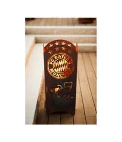 Gartenbedarf Kollektion 32 Ferrum FCB Feuerkorb Fans, Eckig, 40 X 40 X 85 Cm, Rost