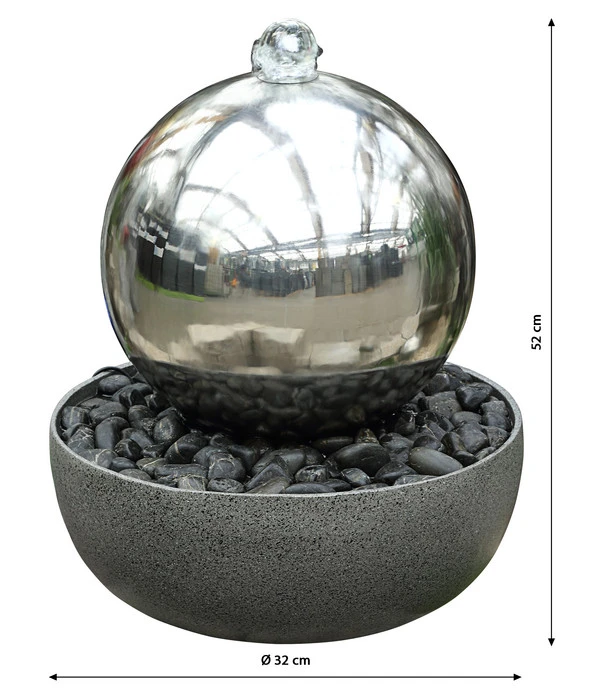 Dehner Edelstahl-Gartenbrunnen Globe, Ca. Ø32/H52 Cm 5 Dehner Edelstahl-Gartenbrunnen Globe, Ca. Ø32/H52 Cm – Bild 5