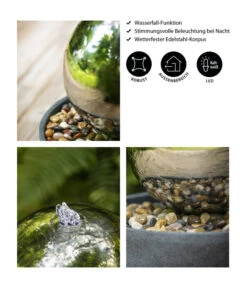 Dehner Edelstahl-Gartenbrunnen Globe, Ca. Ø32/H52 Cm 12 Dehner Edelstahl-Gartenbrunnen Globe, Ca. Ø32/H52 Cm -Gartenbedarf Kollektion 3257623 WE IG 001 DehnerEdelstahlGartenbrunnenGlobe