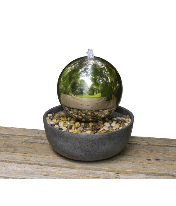 Dehner Edelstahl-Gartenbrunnen Globe, Ca. Ø32/H52 Cm 3 Dehner Edelstahl-Gartenbrunnen Globe, Ca. Ø32/H52 Cm – Bild 3