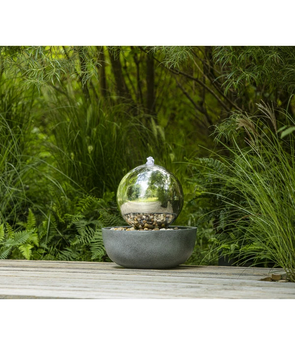Dehner Edelstahl-Gartenbrunnen Globe, Ca. Ø32/H52 Cm 2 Dehner Edelstahl-Gartenbrunnen Globe, Ca. Ø32/H52 Cm – Bild 2