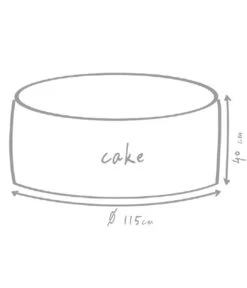 Outbag Outdoor-Sitzsack Cake Fabric -Gartenbedarf Kollektion 3491230 WE DE 002 CakePlusMud