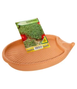 Römertopf Kresseigel Mit Kresse-Saatgut -Gartenbedarf Kollektion 349993 BildD 001 RoemertopfKresseigelMitKresseSaatgutKresseIgel1SamenTerra