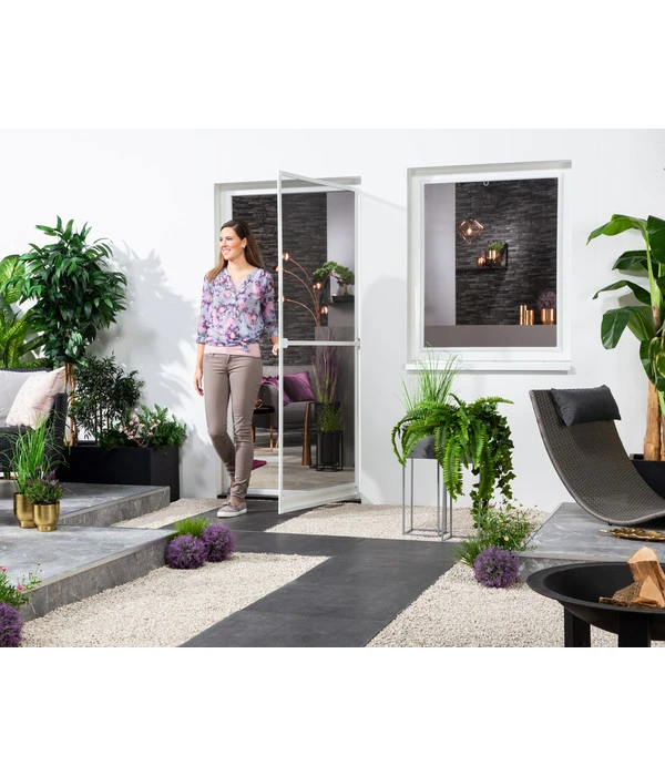 Hecht Fliegengitter Türbausatz Basic, Ca. B100/H210 Cm 2 Hecht Fliegengitter Türbausatz Basic, Ca. B100/H210 Cm – Bild 2