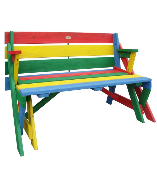 Habau Kinder Picknickbank Bunt, 100 X 50 X 62 Cm 1 Habau Kinder Picknickbank Bunt, 100 X 50 X 62 Cm