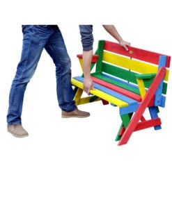 Habau Kinder Picknickbank Bunt, 100 X 50 X 62 Cm 7 Habau Kinder Picknickbank Bunt, 100 X 50 X 62 Cm -Gartenbedarf Kollektion 4031100 WE FS 003 KinderPicknickbank