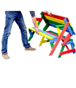 Habau Kinder Picknickbank Bunt, 100 X 50 X 62 Cm 8 Habau Kinder Picknickbank Bunt, 100 X 50 X 62 Cm -Gartenbedarf Kollektion 4031100 WE FS 004 KinderPicknickbank