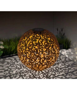 Dehner Solar-Kugelleuchte Lagos 9 Dehner Solar-Kugelleuchte Lagos -Gartenbedarf Kollektion 4034328 WE MO 001 DehnerSolarKugelleuchteLagosD30cm