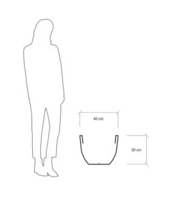 Farmet Kunststoff-Topf Orione -Gartenbedarf Kollektion 4178166 WE DE 004 ORIONERunderPflanzkuebelDurchmesser40cm30cmhochSTEINBEIGE