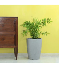 Farmet Kunststoff-Topf-Set Hydra, Konisch, Grau, 2-teilig -Gartenbedarf Kollektion 4183620 WE DE 002 HYDRARunderPflanzkuebelDurchmesser36cm50cmhochSTEINBEIGE