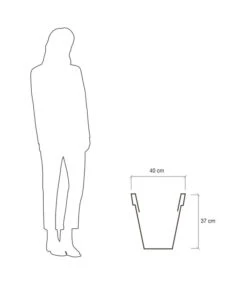 Farmet Kunststoff-Topf-Set Pegasus, Konisch, Anthrazit, 2-teilig -Gartenbedarf Kollektion 4185401 WE DE 004 PEGASUSKonischerPflanzkuebelDurchmesser40cm37cmhochDUNKELANTHRAZIT