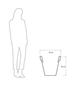 Farmet Kunststoff-Topf-Set Pegasus, Konisch, Anthrazit, 2-teilig -Gartenbedarf Kollektion 4185690 WE DE 004 PEGASUSKonischerPflanzkuebelDurchmesser50cm46cmhochDUNKELANTHRAZIT