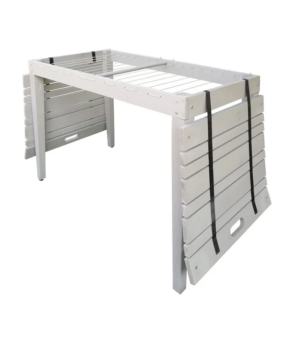 Habau Balkontisch Mit Wäscheleine, Ca. B106/H75/T60 Cm 3 Habau Balkontisch Mit Wäscheleine, Ca. B106/H75/T60 Cm – Bild 3