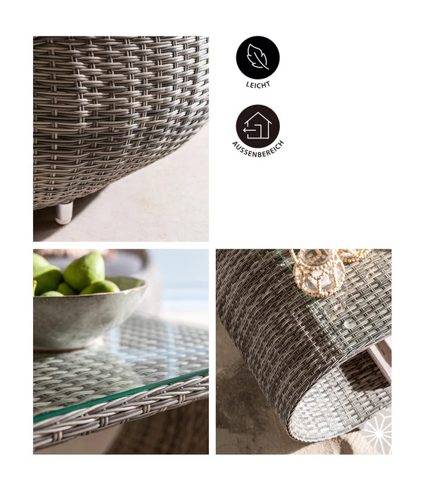 Dehner Geflechtlounge Avani, 4-teilig 5 Dehner Geflechtlounge Avani, 4-teilig – Bild 5