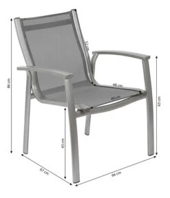 Dehner Stapelstuhl Niederlehner Chicago -Gartenbedarf Kollektion 4210209 WE BG 001 DehnerBalkonstuhlChicagoGraphit