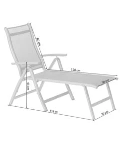 Dehner Gartenliege Chicago, Ca. B70/H72/T180 Cm 10 Dehner Gartenliege Chicago, Ca. B70/H72/T180 Cm -Gartenbedarf Kollektion 4210258 WE FS 001 SkizzeLiegeChicagoNE