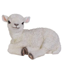 Dehner Polyresin-Lamm Sitzend, Ca. B36,5/H24,5/T27 Cm