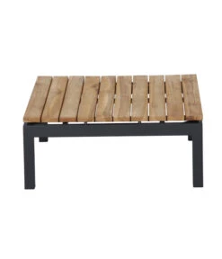 Siena Garden Teak-Loungetisch Alvida, Anthrazit/natur, Ca. B74/H30/T74 Cm -Gartenbedarf Kollektion 4330155 WE DE 002 Loungetischalvida