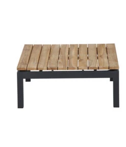 Siena Garden Teak-Loungetisch Alvida, Anthrazit/natur, Ca. B74/H30/T74 Cm -Gartenbedarf Kollektion 4330155 WE DE 004 Loungetischalvida