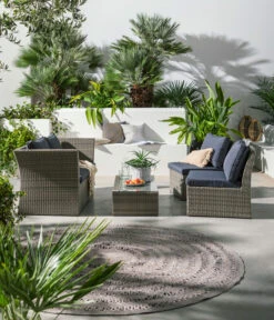 Dehner Geflecht-Lounge Rom, 4-teilig -Gartenbedarf Kollektion 4407334 WE MO 004 DehnerGeflechtLoungeRomNEU