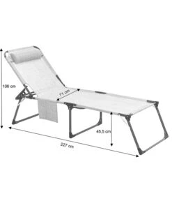 Dehner Gartenliege Mallorca, Ca. B71/H106/T227 Cm -Gartenbedarf Kollektion 4498341 4418174 4498101 4498176 WE FS 002 LiegeMallorcaSkizze