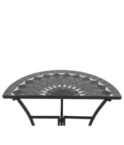 Siena Garden Mosaiktisch Como Halbrund, Ca. B35/H71/T70 Cm -Gartenbedarf Kollektion 4498796 WE DE 001 TischComoH71cm