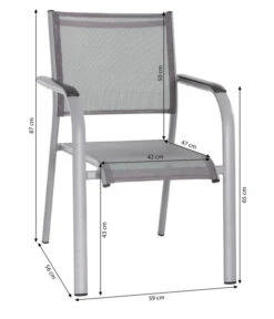 Dehner Balkon-Stapelstuhl Dallas 7 Dehner Balkon-Stapelstuhl Dallas -Gartenbedarf Kollektion 5302070 WE BG 001 DehnerLivingAluStapelsesselDallasAluBalkonstapelDallasD