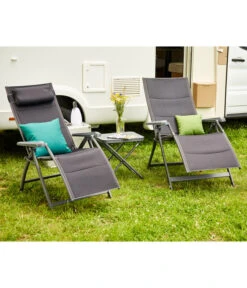 Siena Garden Camping Relaxstuhl XL Premium, Anthrazit -Gartenbedarf Kollektion 6603039 WE MO 001 SienaGardenCampingRelaxstuhlPremiumXLAnthrazit