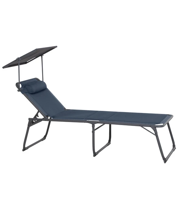Siena Garden Campingliege Premium, Blau, Ca. B69/H43/T200 Cm 1 Siena Garden Campingliege Premium, Blau, Ca. B69/H43/T200 Cm
