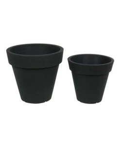 Farmet Kunststoff-Topf-Set Pegasus, Konisch, Anthrazit, 2-teilig