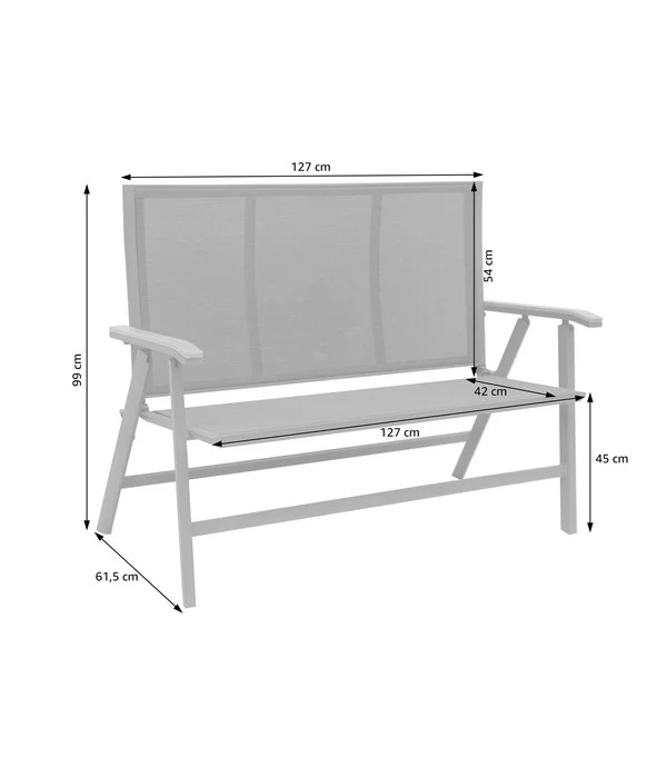 Dehner Klappbank Colmar, 2-Sitzer 2 Dehner Klappbank Colmar, 2-Sitzer – Bild 2