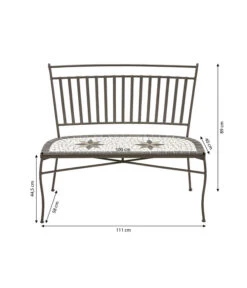 Dehner Mosaikbank Diana, 2-Sitzer -Gartenbedarf Kollektion 6701791 WE IG 001 MosaikbankDiana