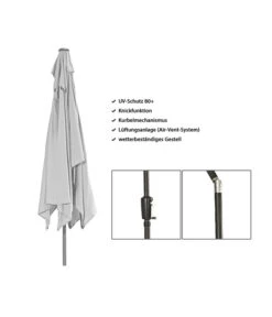 Dehner Sonnenschirm Samos, Rechteckig, Ca. B300/T200 Cm -Gartenbedarf Kollektion 6703003 WE IG 001 DehnerSonnenschirmSamos