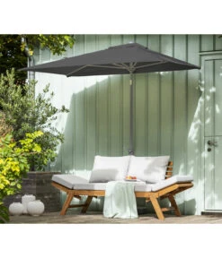 Dehner Balkonschirm Chios, Rechteckig, Ca. B210/T130 Cm -Gartenbedarf Kollektion 6703243 WE MO 001 BalkonschirmChiosDunkelgrauNeu