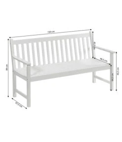 Dehner Bank Mykonos, 3-Sitzer -Gartenbedarf Kollektion 6713267 WE BG 001 BankMykonos3erWeiss