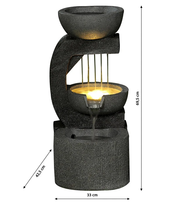 Dehner Polyresin-Gartenbrunnen Salerno, Ca. B33/H69,5/T42,5 Cm 2 Dehner Polyresin-Gartenbrunnen Salerno, Ca. B33/H69,5/T42,5 Cm – Bild 2