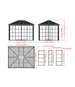 Sojag Pavillon Striano 10x12 -Gartenbedarf Kollektion 6752760 WE FS 005 PavillonStriano