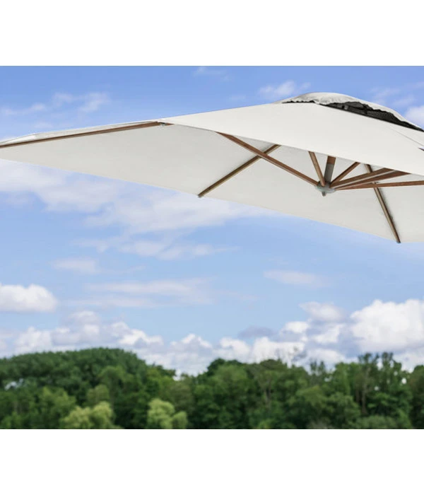 Dehner Ampelschirm Zypern, Holzoptik, Quadratisch, Ca. B300/T300 Cm 8 Dehner Ampelschirm Zypern, Holzoptik, Quadratisch, Ca. B300/T300 Cm – Bild 8