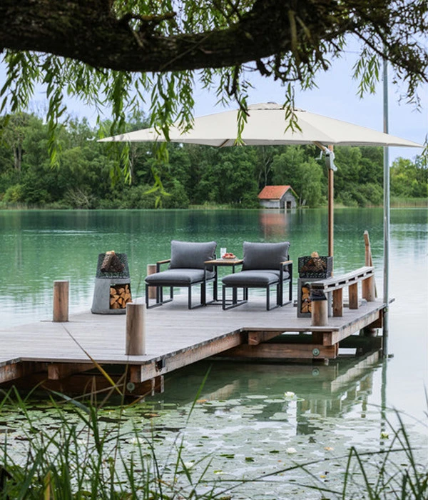 Dehner Ampelschirm Zypern, Holzoptik, Quadratisch, Ca. B300/T300 Cm 5 Dehner Ampelschirm Zypern, Holzoptik, Quadratisch, Ca. B300/T300 Cm – Bild 5