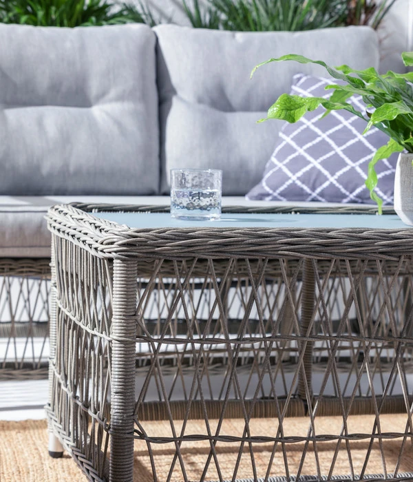 Dehner Geflechtlounge Santos, 4-teilig 9 Dehner Geflechtlounge Santos, 4-teilig – Bild 9