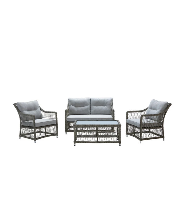 Dehner Geflechtlounge Santos, 4-teilig 1 Dehner Geflechtlounge Santos, 4-teilig