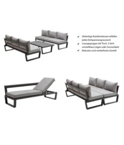 Dehner Liegenset Bellevue, 3-teilig -Gartenbedarf Kollektion 6894182 WE IG 001 DehnerLiegensetBellevue