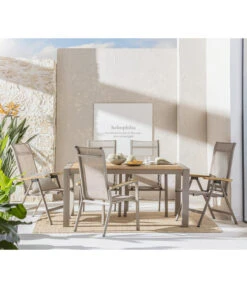 Dehner Stapelstuhl Cleveland, Hellbraun -Gartenbedarf Kollektion 6895387 WE MO 001 GruppeClevelandWoodNEU 1