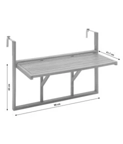 Dehner Balkonhängetisch, Ca. B90/H65/T41,7 Cm -Gartenbedarf Kollektion 6897748 WE BG 001 BalkonklapptischMacao