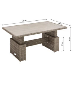 Dehner Geflechtlounge Bologna, 5-teilig -Gartenbedarf Kollektion 6903447 WE BG 004 LoungeBolognaNEU