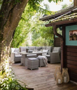 Dehner Geflechtlounge Bologna, 5-teilig -Gartenbedarf Kollektion 6903447 WE MO 001 LoungeBolognaNEU