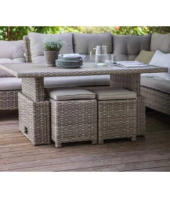 Dehner Geflechtlounge Bologna, 5-teilig -Gartenbedarf Kollektion 6903447 WE MO 002 LoungeBolognaNEU